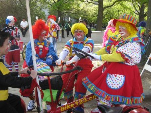 Clowns on a Conference Bike