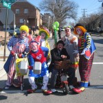 Sir Toony and his clown friends before the parade