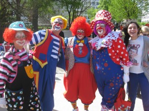 Clowns before the parade