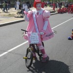 Clown on a bike