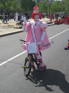 Clown on a bike