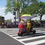 Clowns on a converence bike